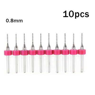

08mm 10pcs Carbide Micro Drill CNC PCB Drill Bit Set Hole Punching Tool For Garden