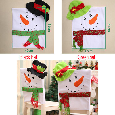 

〖Follure〗2PC Christmas Decoration Chair Cover bag Christmas Snowman Table Decoration