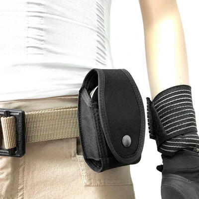 

Greensen Black Nylon Outdoor Small Fanny Pack Multifunctional Handcuff Pocket Professional Sports Waist