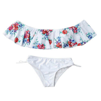 

Roseonmyhand Women Off Shoulder Ruffle Bikini Set Padded Bra Swimsuit Swimwear Bathing Suits