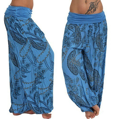 

Women Casual Bohemia Print Pants Wide Leg Pants Loose Trousers Harem Pants