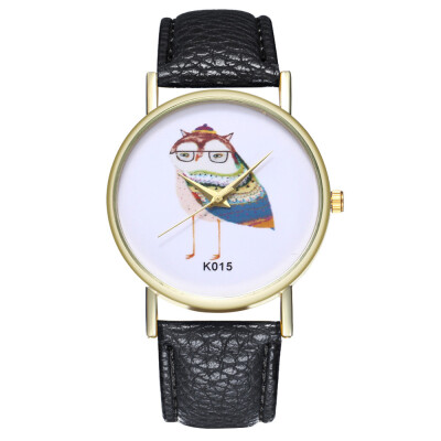 

Colourful Top Brand Women Flower Bird Watch Gold Leather Creative Wristwatches Casual Women Dress Ladies Quartz Clock &Ff