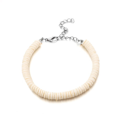 

Bohemian Hawaii Puka White Clam Shell Necklace Irregular Chips Seashell Choker Necklace Summer Beach Statement Jewelry