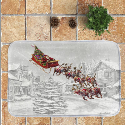 

Tailored Christmas Festival Entrance Door Bathroom Mat Indoor Bath Decor