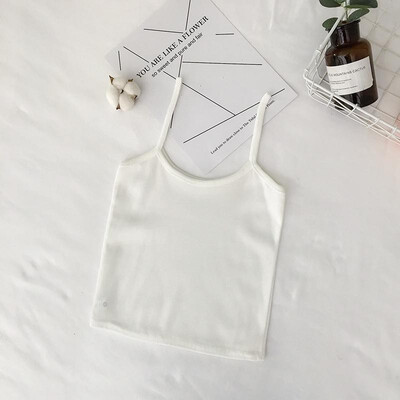 

Women Camisole Top Solid Stretch Ribbed Spaghetti Strap Sleeveless Open Back Bodycon Bustier Club Wear