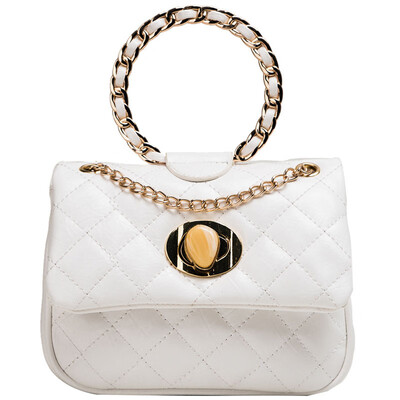 

Summer small bag female 2019 new wave Korean version of the wild Messenger bag fashion chain pearl portable small square bag