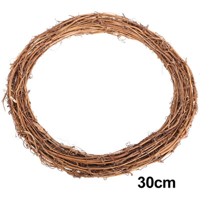 

Christmas Natural Dried Rattan Ring Wreath Garland Home Door Wall DIY Xmas Decor