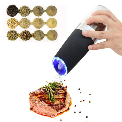 

Electric Pepper Salt Grinder Adjustable Coarseness Seasoning Mill Kitchen Gadget