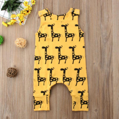 

UK Summer Newborn Baby Boy Girl Cartoon Romper Bodysuit Jumpsuit Outfit Clothes