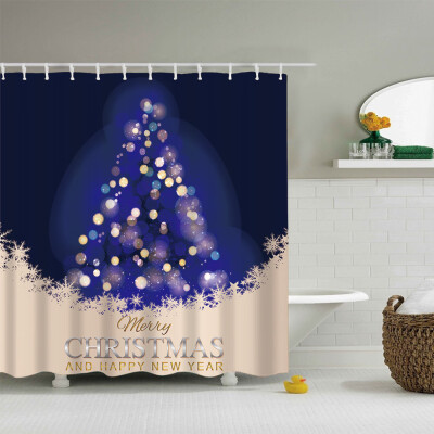 

〖Follure〗Christmas Gift Boxes In Snow Bathroom Shower Curtain Waterproof Fabric &12 Hooks