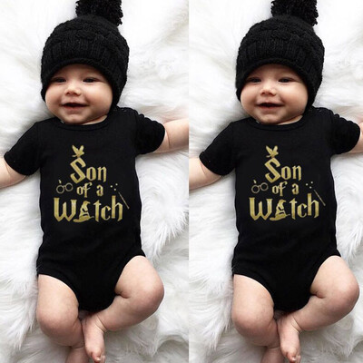 

Newborn Kids Baby Boys Outfits Clothes Letter Printing Romper Jumpsuit Pajamas