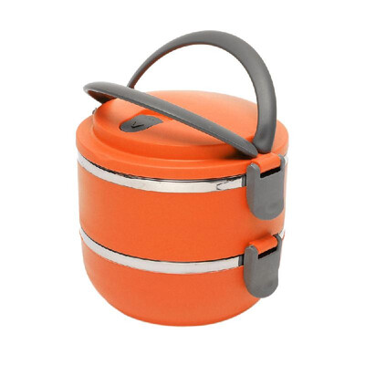 

Lunch Box 2 Layers Stainless Steel Thermal Insulated Bento Home Use Office School Portable Food Picnic Container