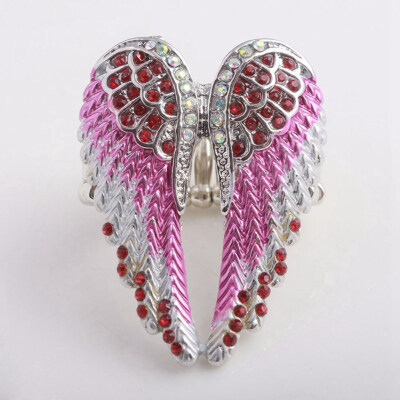 

Creative New Fashion Women Men Angel Wings Couple Ring Punk Biker Ring Jewelry Ring