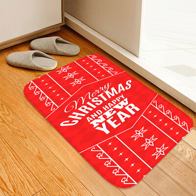 

Siaonvr Christmas Carpet Kitchen Doorway Bathroom Floor Carpet Floor Mat Print 40x60cm