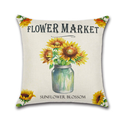 

New Farm Sunflower Pillow Case Thanksgiving Autumn Bedroom Sofa Car Seat Cover