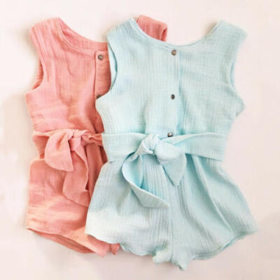 

US Newborn Baby Girl Clothes Sleeveless Romper Jumpsuit Bodysuit Overall Outfits