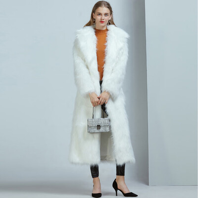 

Toponeto Fashion Women Outwear Long Sleeves Warm Coat Plush Jacket Long Overcoat
