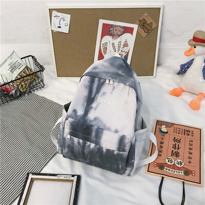 

Schoolbag female Korean version high school ins wind tie dye original student campus double shoulder Bausen department ancient can
