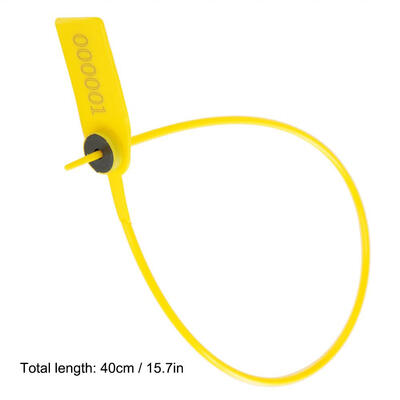 

Greensen 100pcs Yellow Package Transportation Truck Plastic Security Seal 40cm Label Cable Ties
