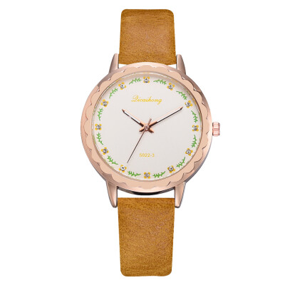 

Casual fashion scale ladies watch Korean style trendy PU belt watch