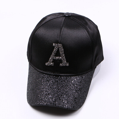 

Fashion letters baseball cap wholesale spring&summer students casual Joker Sun visor personality satin hat
