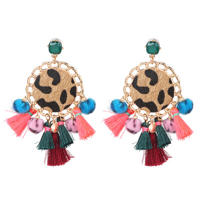 

2019 new leopard print taseel Earrings For Women 2019 New Fashion Sweet Earrings party Jewelry Femme Brinco Wholesale
