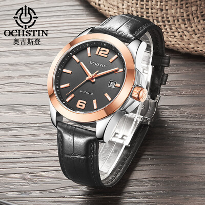 

Augustus OCHSTIN imported movement leather waterproof mens automatic mechanical watch mens watch