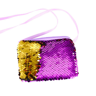 

Toponeto Women Girls Fashion Double Color Sequins Bag Storage Bag Ladies Purse Pouch
