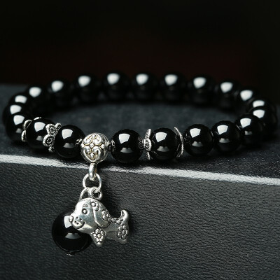 

Black Onyx Zodiac Fashion Crystal Accessories Bracelet