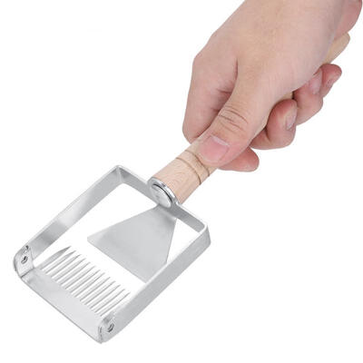 

Greensen Honeycomb Honey Stainless Steel Scraper Beekeeping Tine Uncapping Fork Hive Wooden Handle