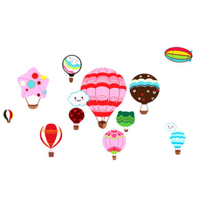

PVC Waterproof Removable Colorful Hot Air Balloon Wall Stickers DIY Decals