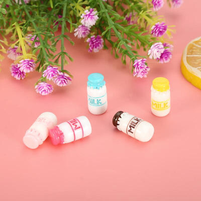 

Greensen 5pcs Set Dollhouse Small Miniature 112 Milk Bottle Kitchen Decor Ornament