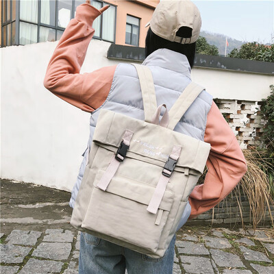 

The ancient feeling girl bag female college students backpack Korean tide high school large capacity simple Joker campus backpack