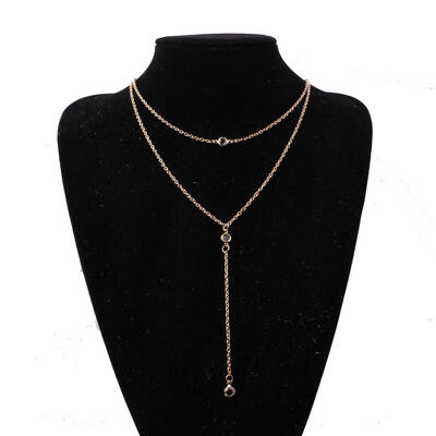 

2018 New Fashion Multilayer Crystal Necklace Hot Jewelry Female Necklace Wholesale