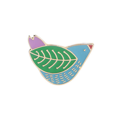 

New Mode Style Peace Pigeon Clothing Brooch Green Bird Pins Blue Pins Splice Peace Dove Brooch Pigeon Of Peace