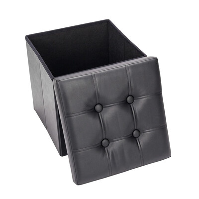 

Folding Storage Cube Ottoman Seat Stool Box Footrest Furniture Home Decor 15"