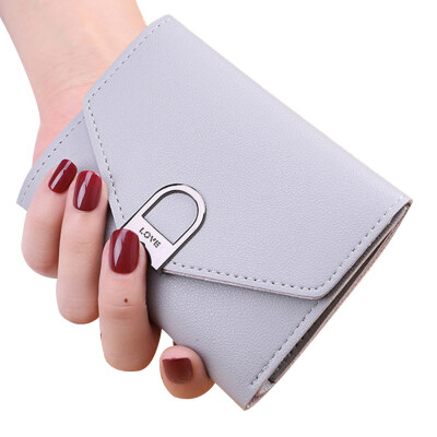 

Fashion Women Solid Color 3-Folds Short Wallet Student Purse Bag Card Holder