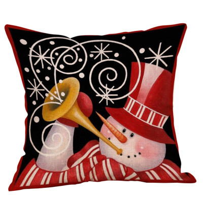 

Gobestart Christmas Christmas Snowman Cushion Cover Throw Pillow Case Sofa Bed Home Decor