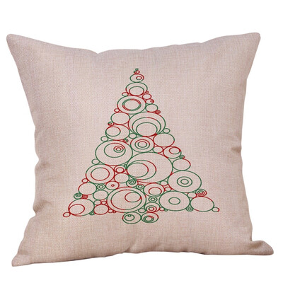 

Siaonvr Merry Christmas Pillow Cases Cotton Linen Sofa Cushion Cover Home Decor