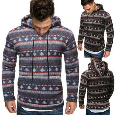 

Men Winter Casual Hoodie Warm Pullover Fleece Sweatshirts Hooded Coat Plain Tops