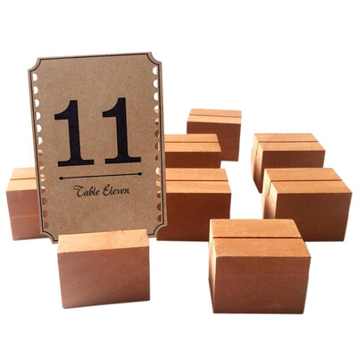 

Table Numbers Wooden Name Place Cards Holders Rack Wood Wedding Party Direction Signs Home Supplies for Wedding Decoration