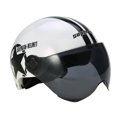 

Motorcycle Helmet Half Open Face Adjustable Size Protection Gear Head Helmets Unisex Five-pointed Star
