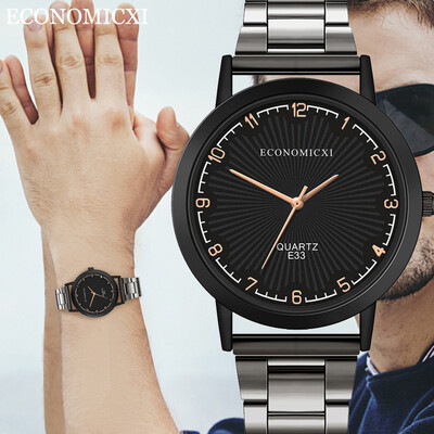 

Gobestart Mens Watch Steel Band Business Fashion Watch Quartz Watch