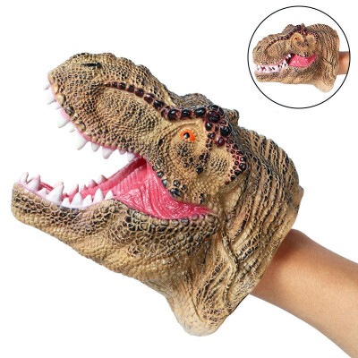 

Hand Puppets Role Play Toys for Kids Dinosaur Head Gloves Soft Dino Pretend Educational Toy for Toddler Boys Girls Kids