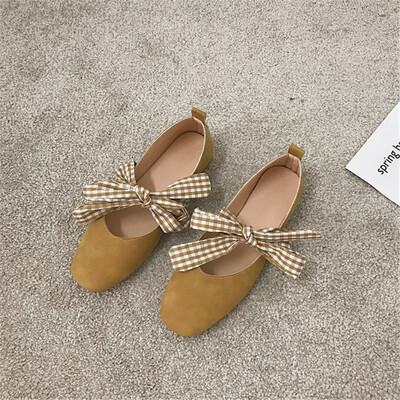 

Ballet shoes women bow flat shoes summer square head shallow mouth shoes fairy wind gentle shoes