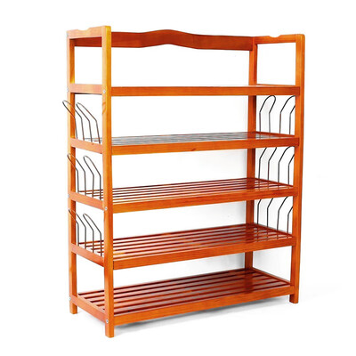 

5-Tier Wooden Shoe Rack Shelf Storage Organizer Entryway Home Furniture