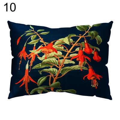 

Tropical Plant Flower Bird Pillow Case Cushion Cover Sofa Bed Car Office Decor