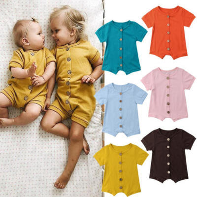 

US Newborn Toddler Baby Boy Girl Romper Bodysuit Sunsuit Outfit Clothes Playsuit