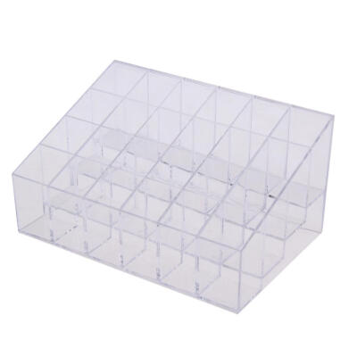 

Clear Acrylic 24 Cosmetic Organizer Makeup Case Holder Display Stand Storag