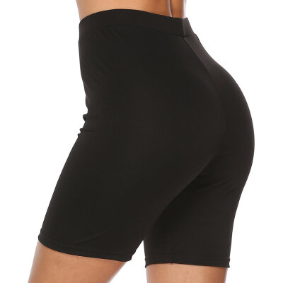 

Yoga Shorts Solid Color Fitness Shorts Ladies Tight High Waist Stretch Fitness Leggings Exercise Ladies Sports Shorts